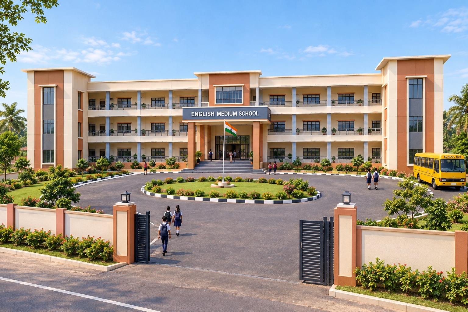 Proposed new school building architectural visualisation